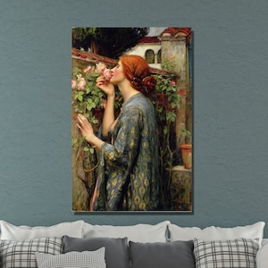 John William Waterhouse Canvas Wall Art, John William Waterhouse The Souls of the Rose Print, Reproduction Art, Home&Office Wall Decor Gift4