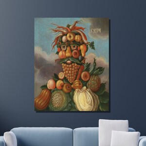 Giuseppe Arcimboldo Canvas Wall Art, Four Figures by Giuseppe Arcimboldo, Mannerism Art, Reproduction Print, Home&Office Canvas Wall Decor 3
