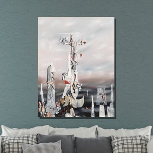 The Wish by Yves Tanguy, Yves Tanguy Canvas Wall Art, Reproduction Print, Tanguy Artwortk, Canvas/Panel Home&Office Decor Gift 17