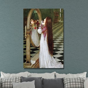 John William Waterhouse Canvas Wall Art, John William Waterhouse Mariana in the South, Reproduction Art, Home&Office Canvas Wall Decor Gift9