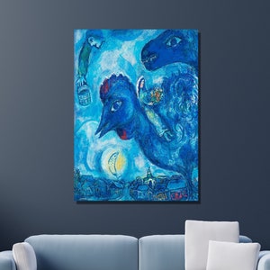 Marc Chagall Canvas Wall Art, Marc Chagall The The Dream Of The Village, Expressionism Art, Chagall Artwork Canvas/Panel Home&Office Decor44