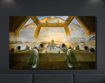 サルバドール・ダリ「最後の晩餐」手描き油彩複製「ダリ象徴主義の