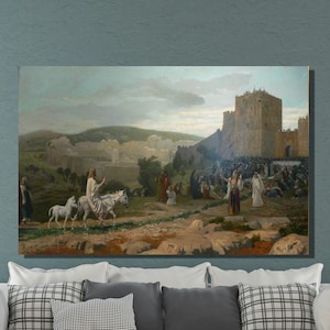 Jean Leon Gerome Canvas Wall Art, Jean Leon Gerome Entry of the Christ at Jerusalem Art Print,  Gerome Poster Print, Home&Office Decor 3