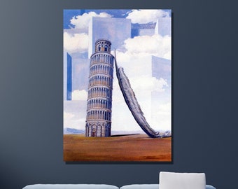 Impresión en lienzo de René Magritte, Recuerdo de un viaje, Arte mural surrealista