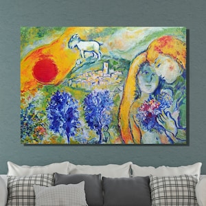 Marc Chagall &#39;The Night And The Sun Rose&#39; Canvas Art Print