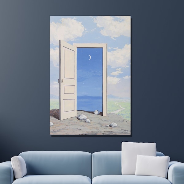 René Magritte Canvas Wall Art, René Magritte The Knowledge Art Print, Reproduction Print, Surrealism, Home&Office Canvas Wall Decor Gift 29
