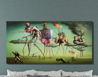 サルバドール・ダリ「聖アントニウスの誘惑」リトグラフ、署名入り