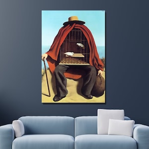 René Magritte Wall Art, René Magritte The Therapist Art Print, Surrealism Art, Reproduction Print, Home&Office Canvas Wall Decor Gift 2