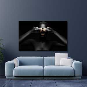 African Canvas Wall Art, African Woman Canvas Painting, Art Reproduction, Modern Large Canvas Painting, Home&Office Wall Decor Gift 28