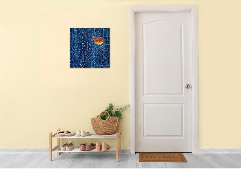 La nuit étoilée et les astronautes par Alma Thomas, toile d'art murale