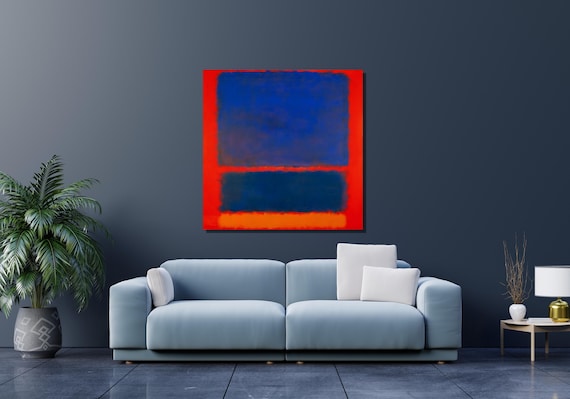 & Orange Blue, Rothko Mark Red Artchive – Rothko Mark by (1961) Red Orange, Blue, アートポスター コレクション