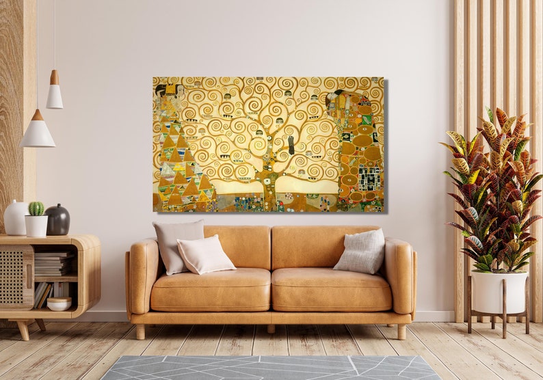 Gustav Klimt Canvas Wall Art Gustav Klimt the Tree of Life - Etsy