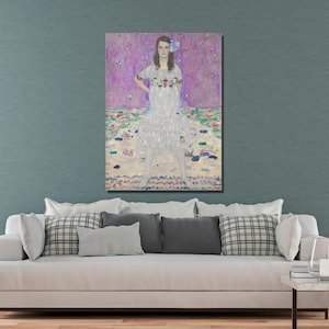 Gustav Klimt Canvas Wall Art, Gustav Klimt Portrait of Eugenia Primavesi, Gustav Klimt Artwork, Symbolism Art, Home&Office Decor Gift 28