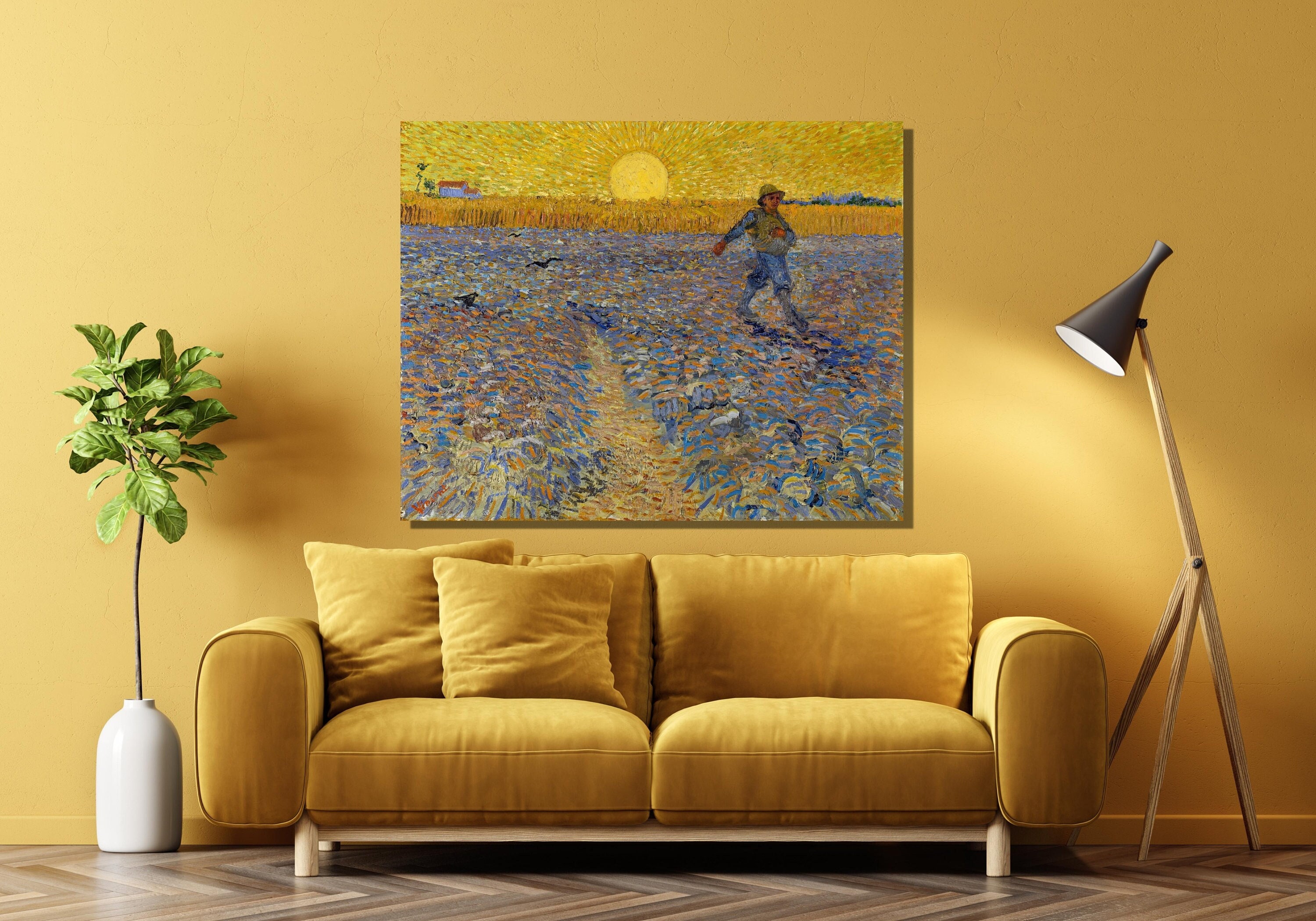 Vincent Van Gogh Canvas Wall Art, Van Gogh The Sower Art Print, Art Reproduction, Van Gogh Artwork, Framed Poster Print Home Decor Gift 2