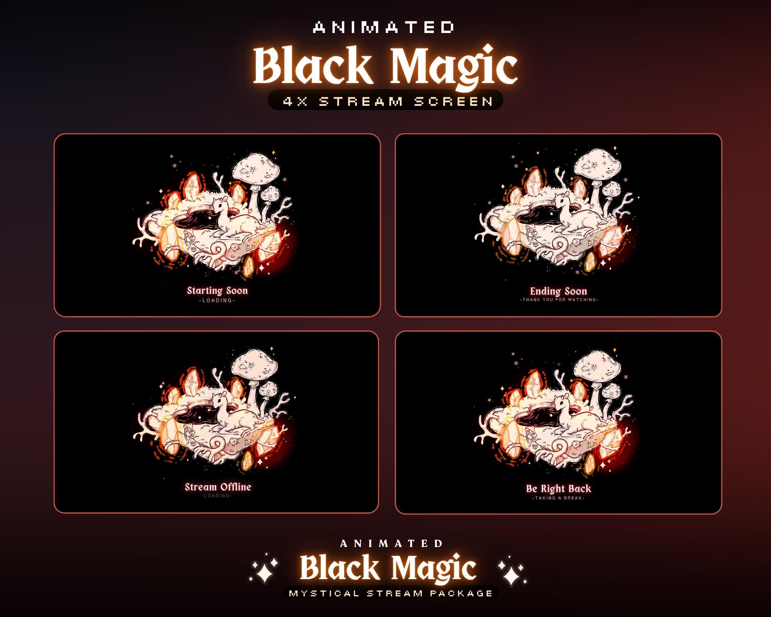 Black Magic Stream Package for Twitch | Witchy Mystical Theme ...