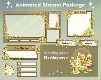 Animated Lofi Stream Package: Cozy Kawaii Twitch Theme (Digital Download)
