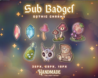 Dreamy Book Twitch Sub Badges & Emotes | Dreamy Garden Stream Emotes for Twitch, Discord, YouTube | Y2k Lofi Night/ Day Theme