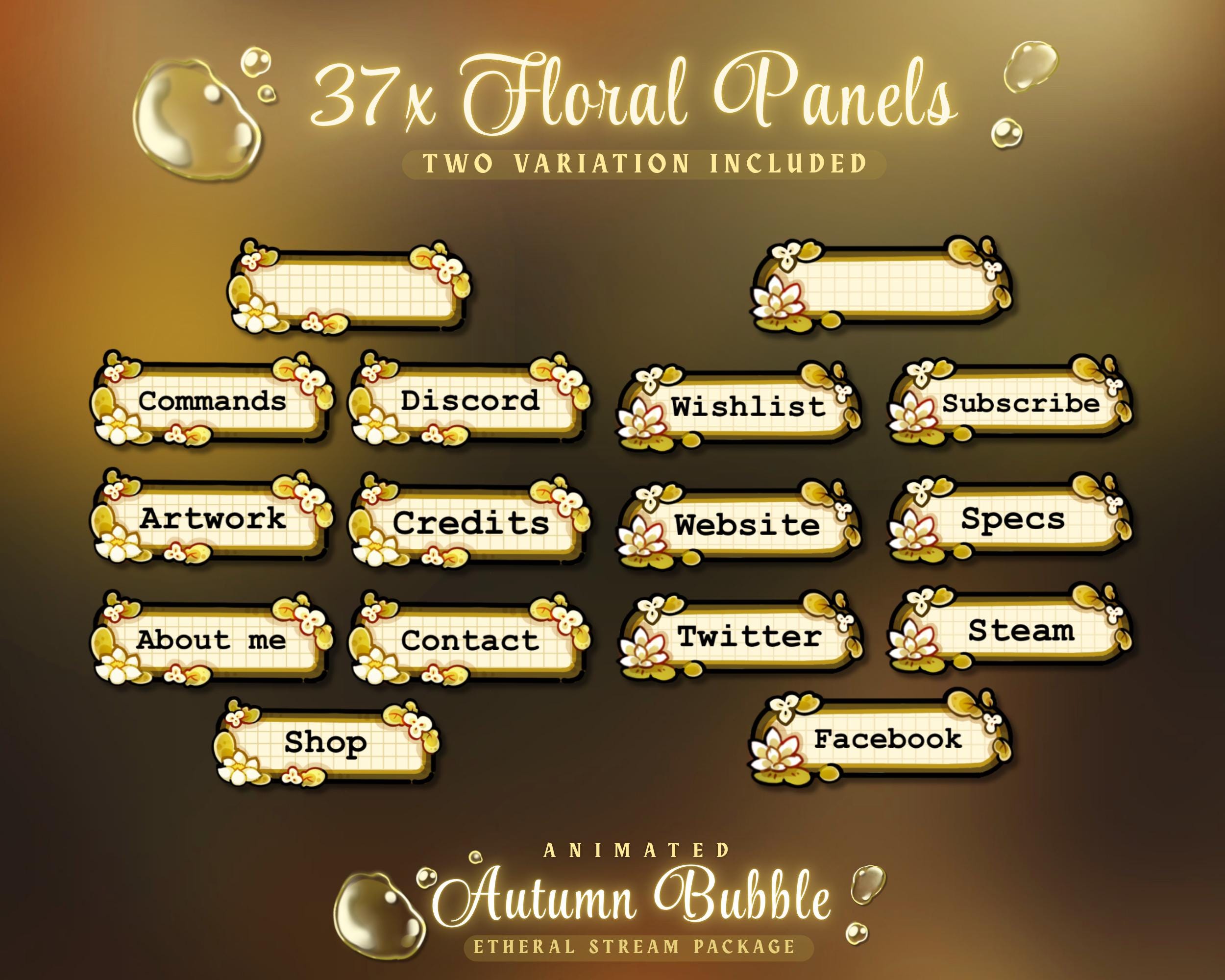 Autumn Bubble Stream Package for Twitch | Custom Cozy Overlays ...