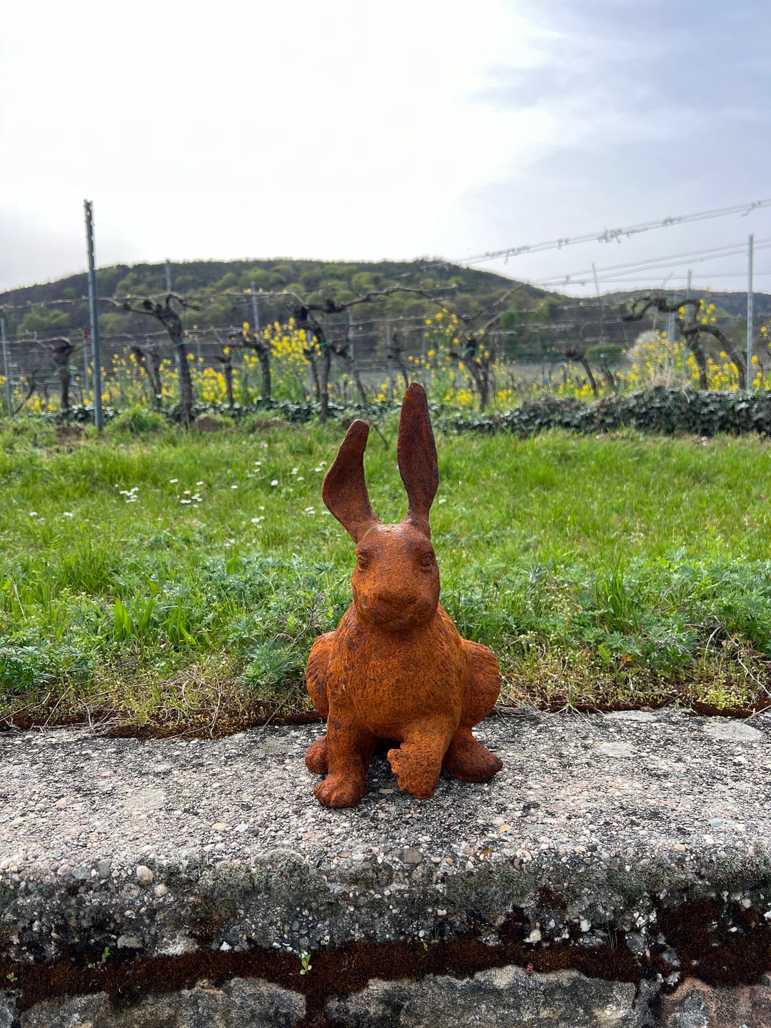 Rabbit, Rabbit Figure, Cast Iron Rabbit, Rust, Rabbit, Garden Statue ...
