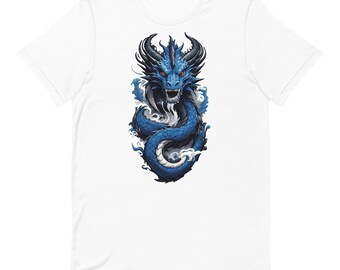 Blue Dragon Design T-shirt | Unisex T-shirt - Etsy