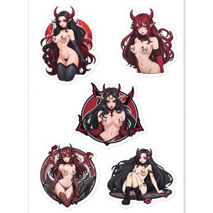 seksowna succubus Naklejka arkusz NSFW