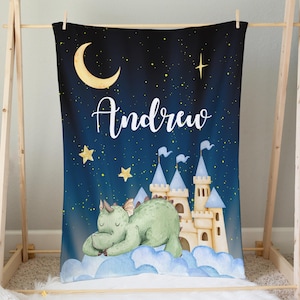 Dragon Blanket, Personalized Dragon Baby Blanket, Newborn Coming Home Blanket, New Baby Gift, Dragon Nursery Theme, Dragon Baby Shower