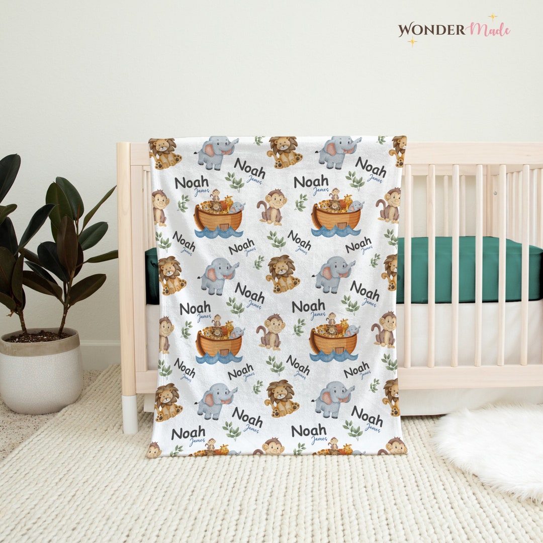 Noah's Ark Personalized Crib Sheet main image 1