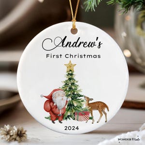 Personalized Baby&#39;s First Christmas Ornament 2024, Baby First Christmas Ornament 2023, Baby First Christmas Ornament Custom Name 2024