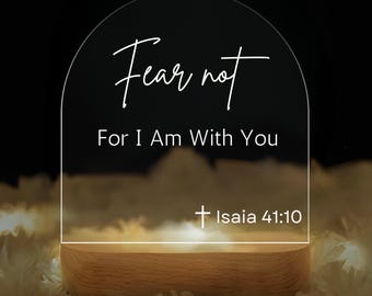 Luz nocturna LED con versículo bíblico personalizado: regalo de las Escrituras cristianas