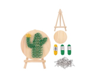 Cactus String Art DIY Kit: Nature Craft Project