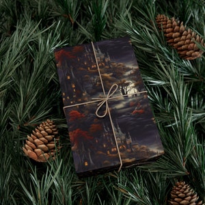 Gothic Mansion Gift Wrap - Eco-Friendly & Premium - Dark Academia Aesthetic