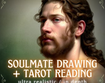 Same Hour Tarot Reading - Twin Flame Drawing: Soulmate drawing. Realistic, Fast, Detailed, Psychic Reading, Love Reading -By Nasira