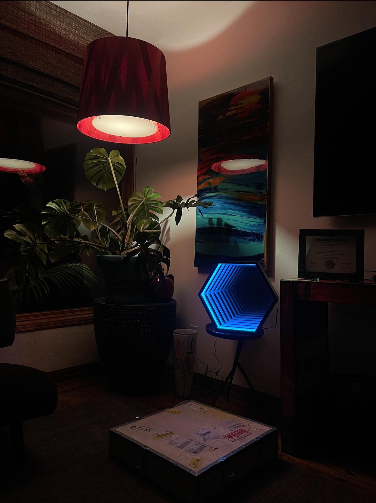 Hexagon Infinity Mirror | Custom Color-changing LED Wall Art ...