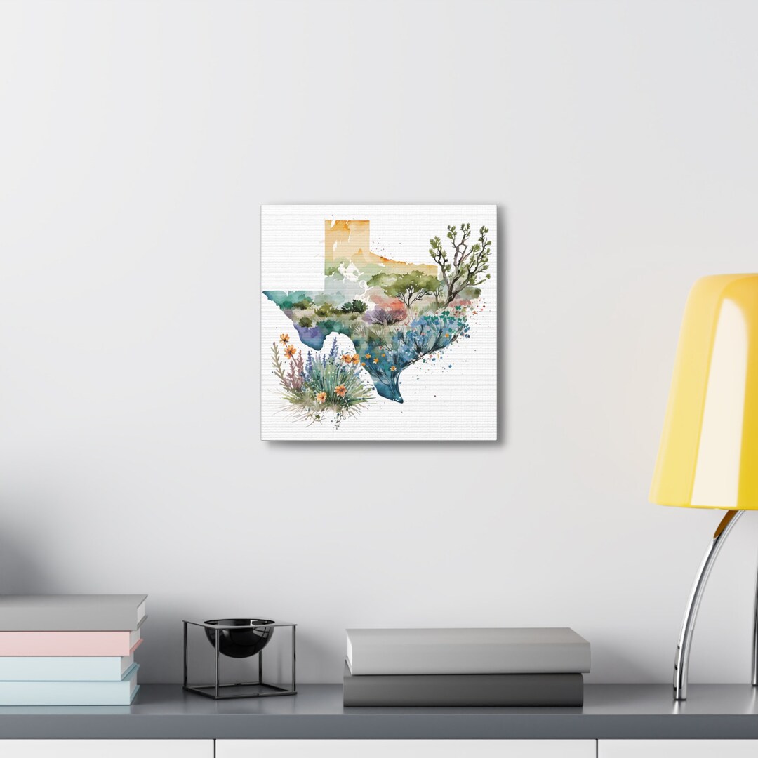 Canvas Gallery Wraps of Texas and Its Beautiful Flora Etsy