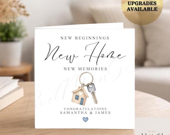 Personalised New Home Card, Congratulations On Your New Home, Moving Card, For Friends Or Family, New Home Gift