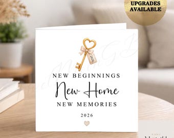 Personalised New Home Card, Congratulations, First Home, Moving Address Gift (2026)