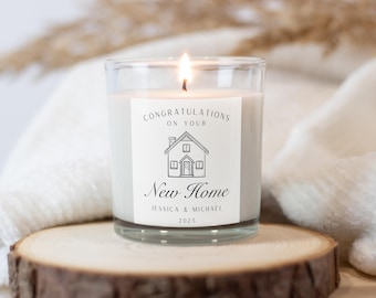 Etiqueta personalizada para vela de casa nueva, pegatina para vela de propietario, regalo de vela de inauguración, etiqueta, idea de regalo para casa nueva, casa nueva, primera casa