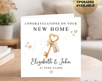 Personalised New Home Card, Congratulations, First Home, Moving Address Gift (2026)