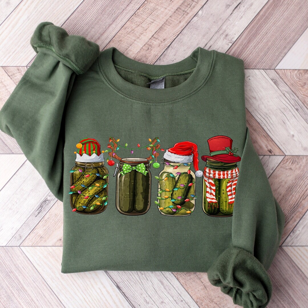 Christmas Pickle Sweatshirt Vintage Pickle Sweater Holiday Etsy Canada