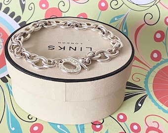 リンクス オブ ロンドンの 925 シルバーのオーバル リンク