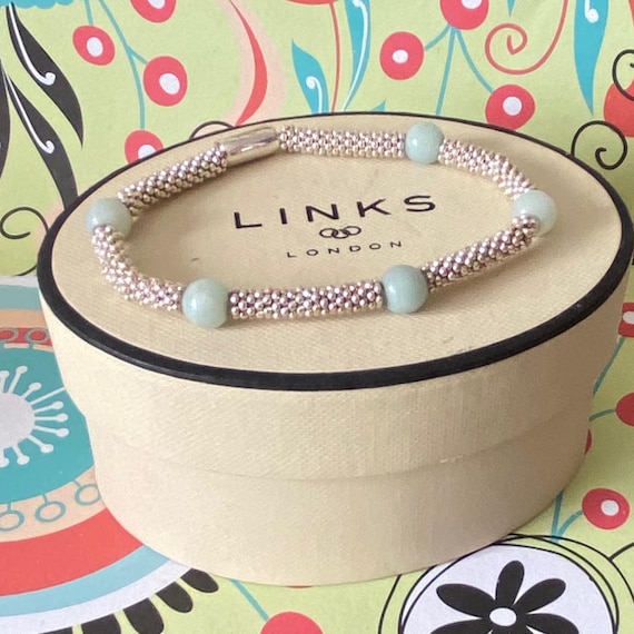 Links of London Authentic Sterling Silver Effervescence XS Bracelet With Amazonite Small 16cm Etsy
