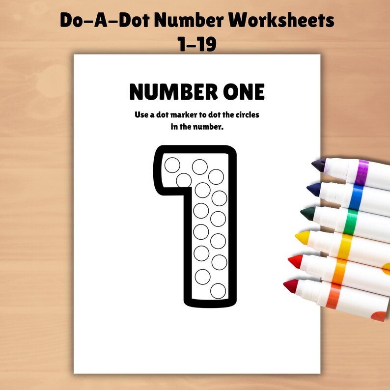 Do-a-dot Alphabet & Number Worksheets: Fine Motor Skills Activity (PDF ...