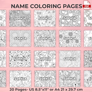 Personalized Name Coloring Pages: Custom Kids Activity (Digital Download)