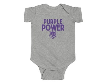 Body morado Power Kstate Wildcats para bebé