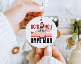 Adorno de Jason Kelce, figura de los KC Chiefs, regalo para aficionados al fútbol americano