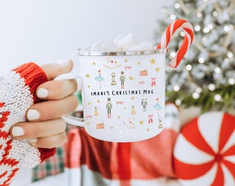 Taza personalizada de Cascanueces de Navidad con nombre personalizado