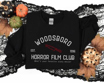Sudadera del Club de Cine de Terror de Woodsboro, suéter de película de terror