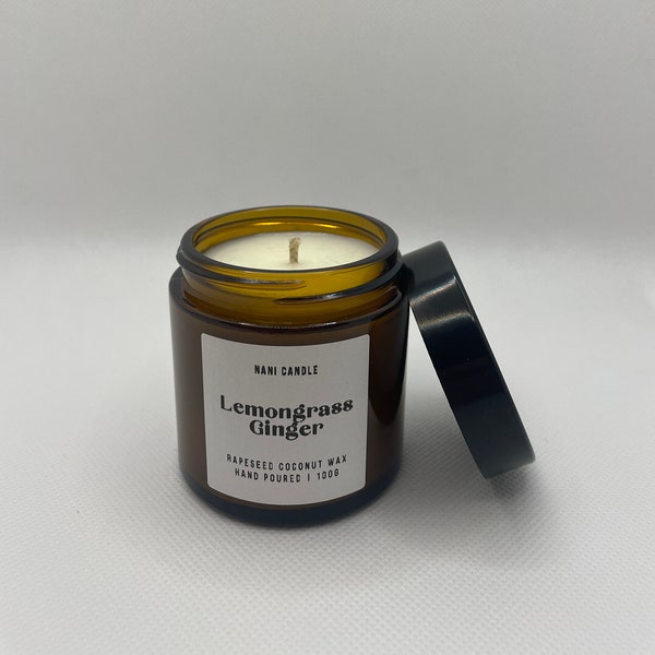 Duftkerze, Lemongrass Ginger, Kerze, Raps-Kokoswachs, Dekoration, Geschenk