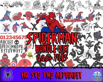 Spiderman SVG-bundel, Cricut, Spider-Man svg, spiderman png, spiderman-alfabet, spider-svg, spider-man svg, spider-man png, sipderman