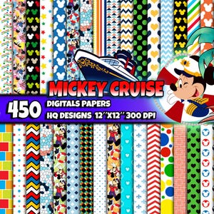 Mickey Cruise Digital Papers, Mickey Digital Papers, mickey mouse papers, mickey papers, Papers Designs, Mickey Scrapbooking,Mickey Wrapping